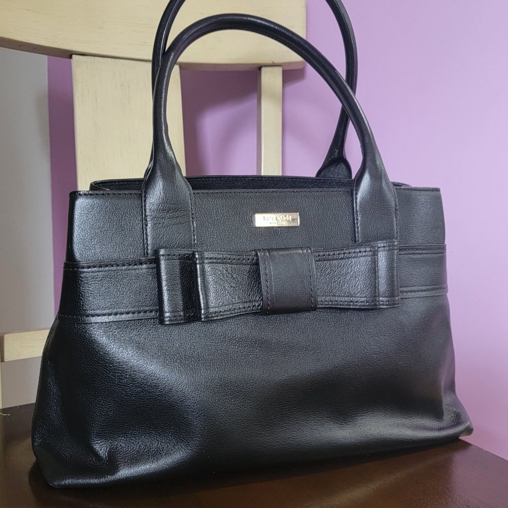 Kate Spade Black Leather Bow Purse
